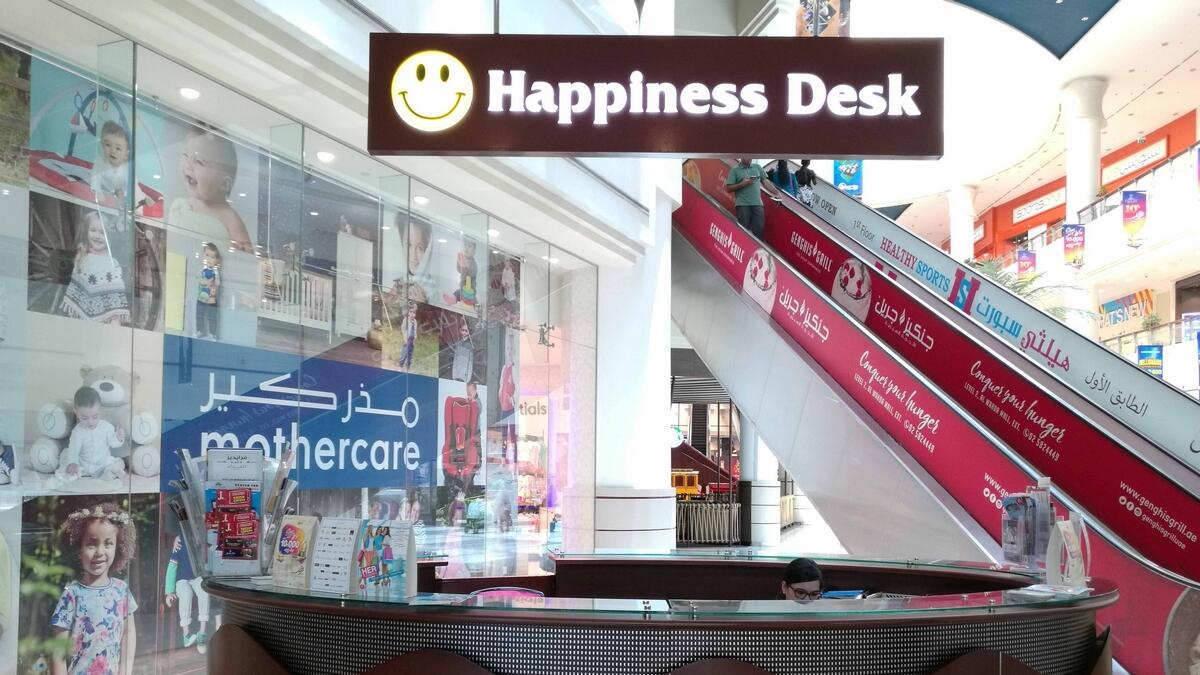 Now, a happiness desk for mall customer service