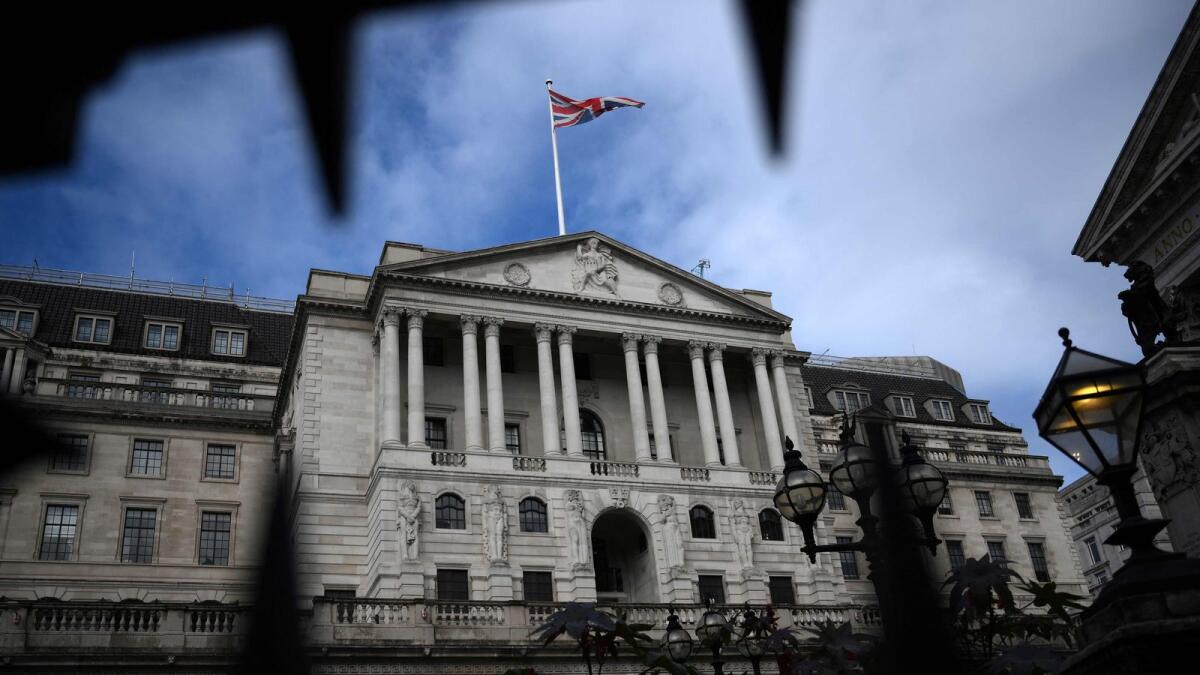 The Bank of England is pictured in central London on September 27, 2022. The Bank of England said it was playing close attention to financial markets as the pound slumps, and said it would 'not hesitate to change interest rates by as much as needed' to curb inflation. — AFP