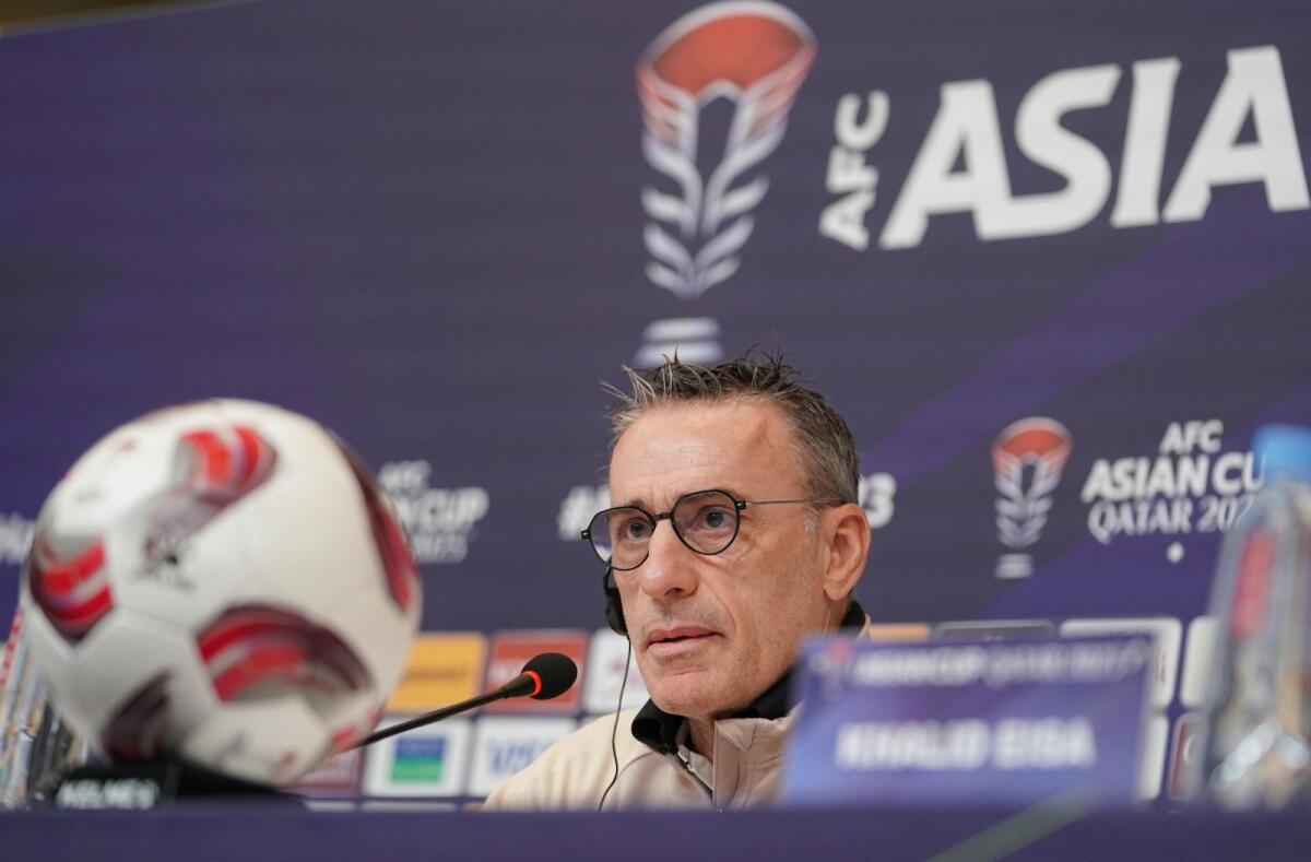UAE's head coach Paulo Bento at the press conference today. — Picture courtesy UAEFA