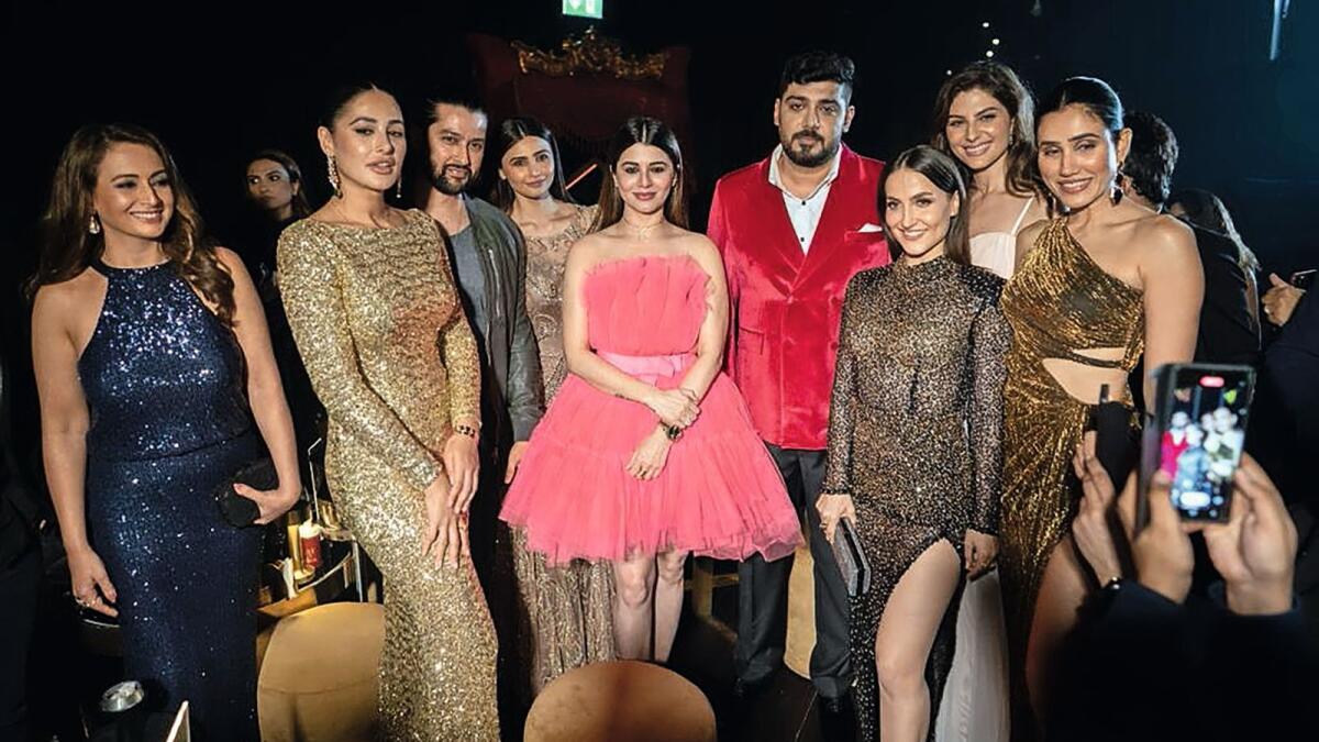 Hitesh with Bollywood actors