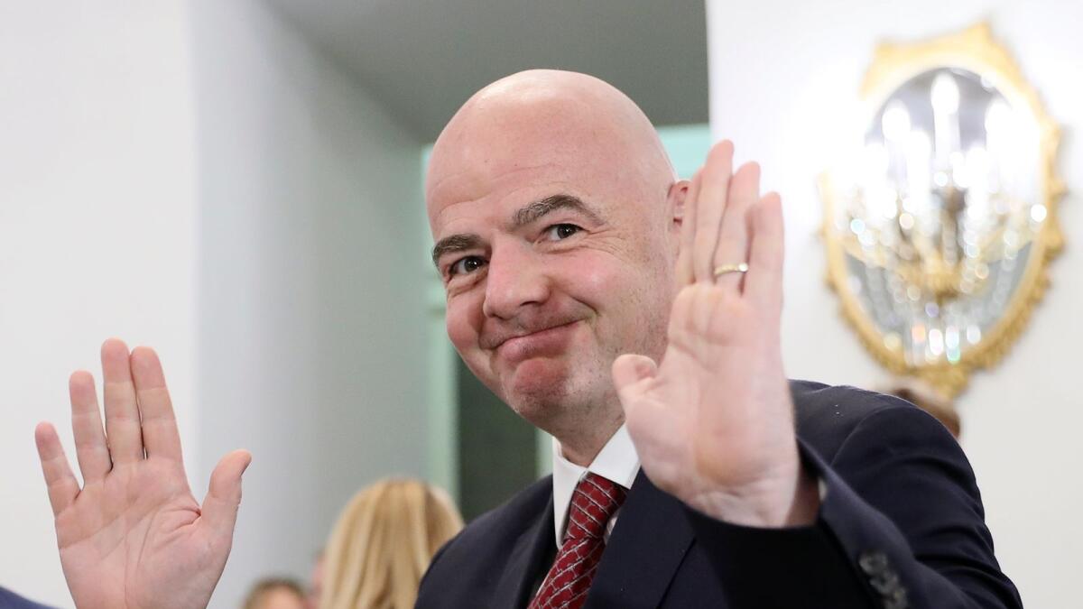 Fifa President Gianni Infantino has received a request from Uefa to adjust the handball law again to provide more flexibility for referees.— AP