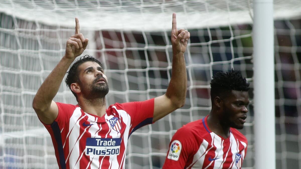 Costa scores again, sent off in 2nd game back at Atletico
