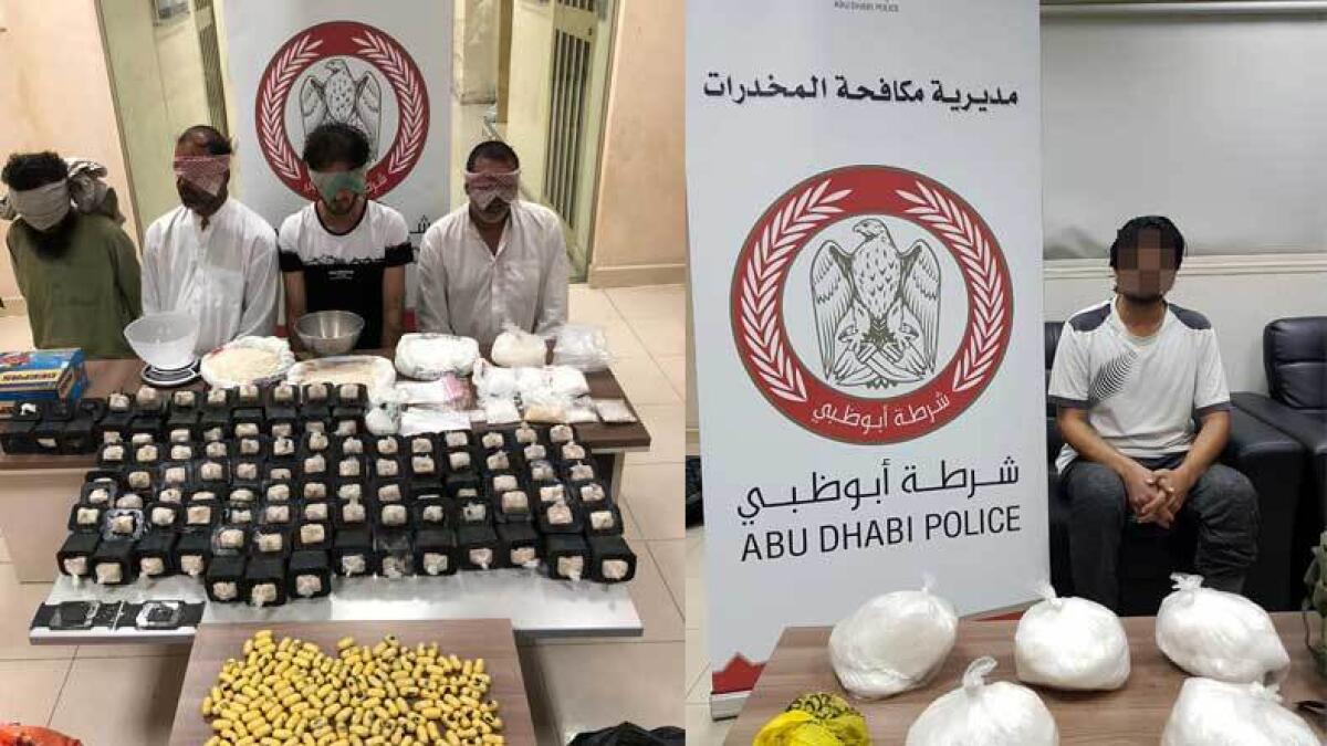 Abu Dhabi Police seize 17.5kg of drugs, arrest 5 