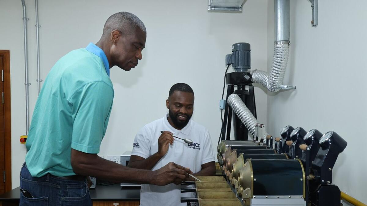 Dikembe Mutombo visited the DMCC Coffee Centre to augment the line of coffee blends offered by Cajary Majlis. — Supplied photo