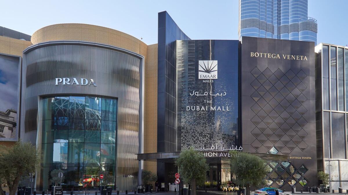 Occupancy levels across Emaar Malls’ assets — The Dubai Mall, Dubai Marina Mall, Gold &amp; Diamond Park, Souk Al Bahar, and the Community Retail Centres — remained 91 per cent during the quarter. — File photo