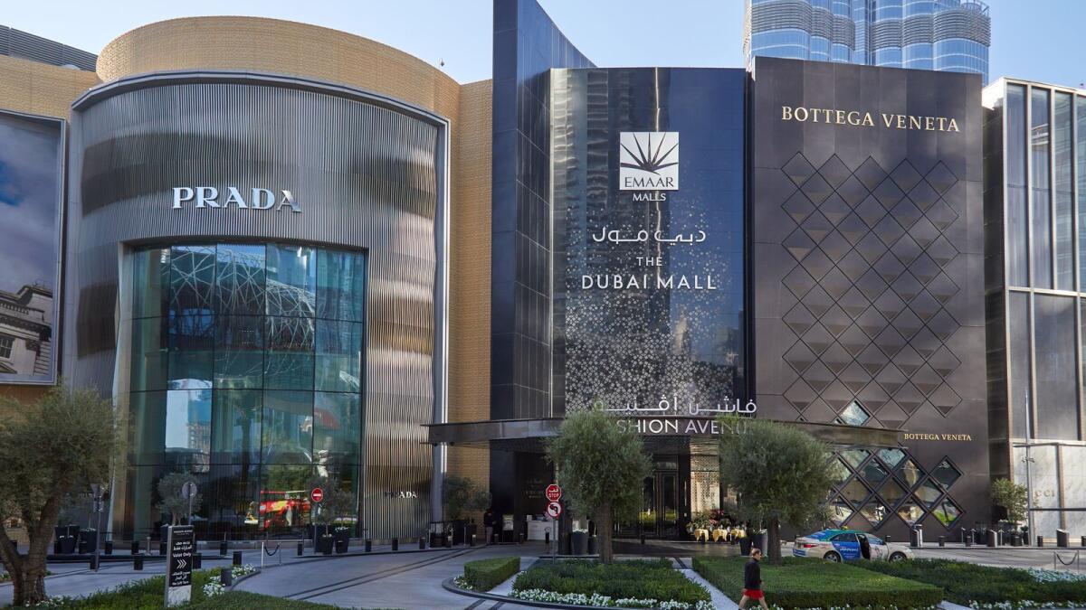 Occupancy levels across Emaar Malls’ assets — The Dubai Mall, Dubai Marina Mall, Gold &amp; Diamond Park, Souk Al Bahar, and the Community Retail Centres — remained 91 per cent during the quarter. — File photo