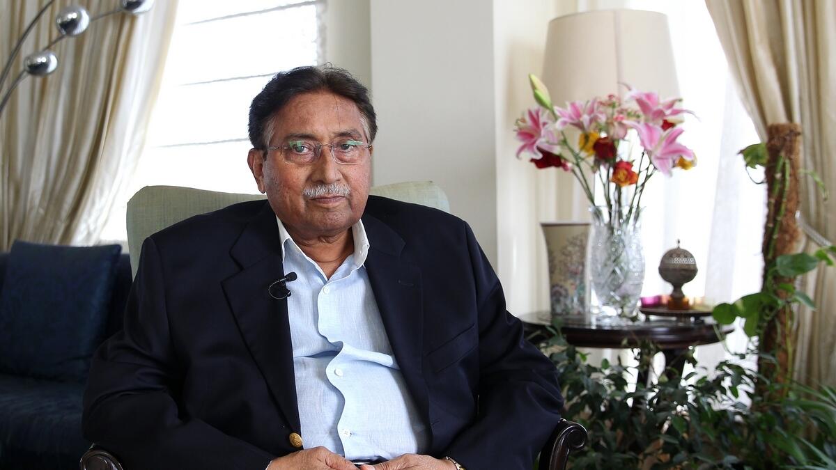 Pervez Musharraf during an interview with Khaleej Times at his residence in Dubai.-Photo by Juidin Bernarrd  