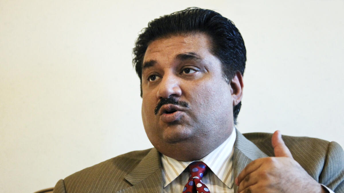 Engr. Khurram Dastgir Khan, Privatization Minister speaks during an interview in Islamabad, Pakistan, on Tuesday, Oct. 8, 2013. Photographer: Asad Zaidi/Bloomberg