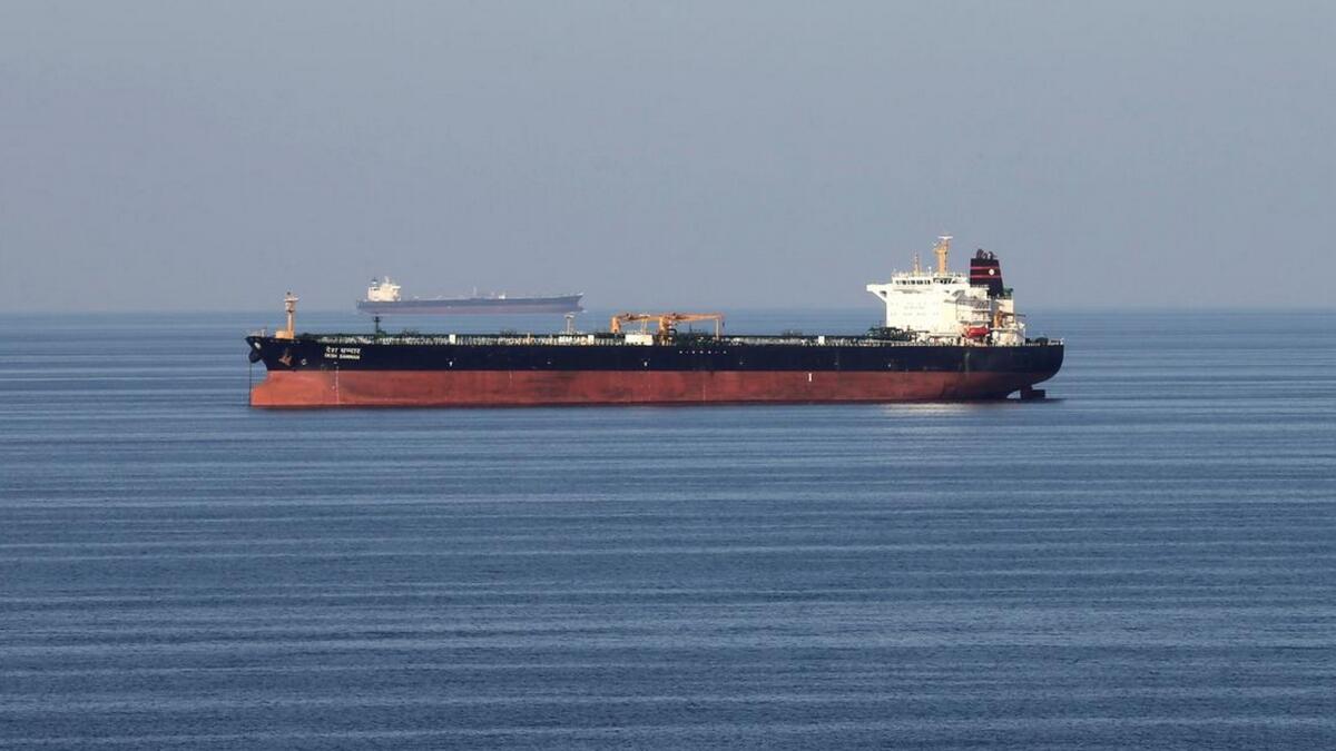 An oil tanker passes through the Straits of Hormuz. If Israel hits back at Iran’s weekend drone and missile attack and Iran retaliates by disrupting the Straits of Hormuz, global oil markets will face a major choke point,
