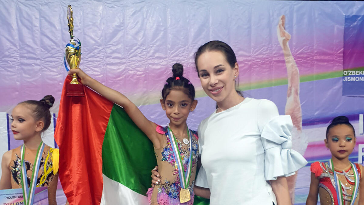 UAEs Lamia wins Youth Cup Rhythmic Gymnastics Championship gold medal in Tashkent