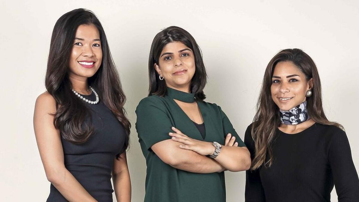 WOMEN ON TOP: (left to right) Kristine Lasam, founder, Pink Entropy; Shelly Kawatra, HR Director, Unilever Gulf; and Taghreed Oraibi, Senior Account Director, BPG Cohn & Wolfe