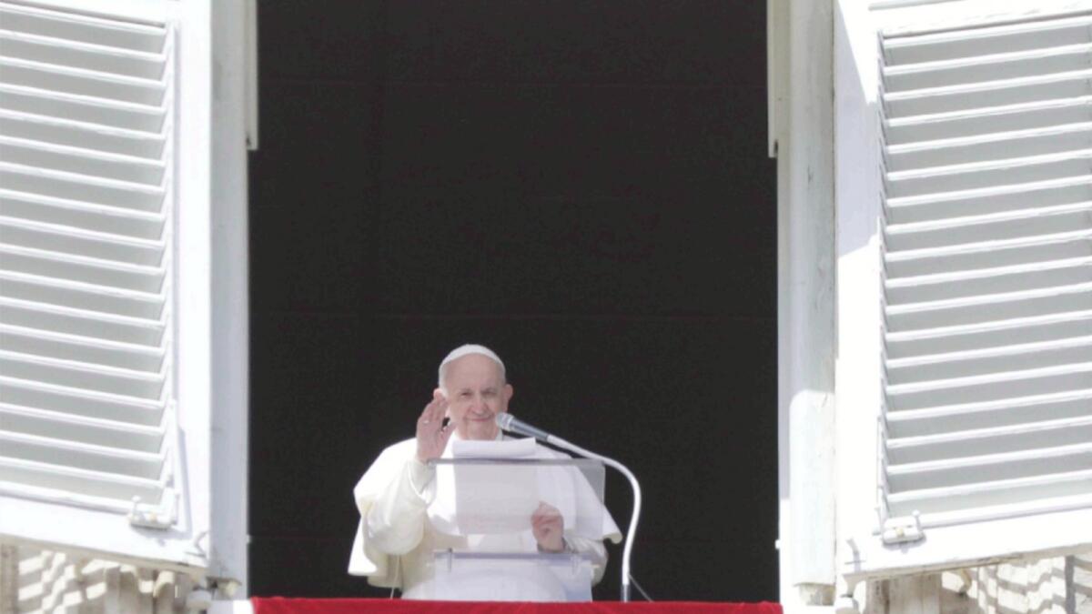 Pope Francis in St. Peter's Square at the Vatican. — AP