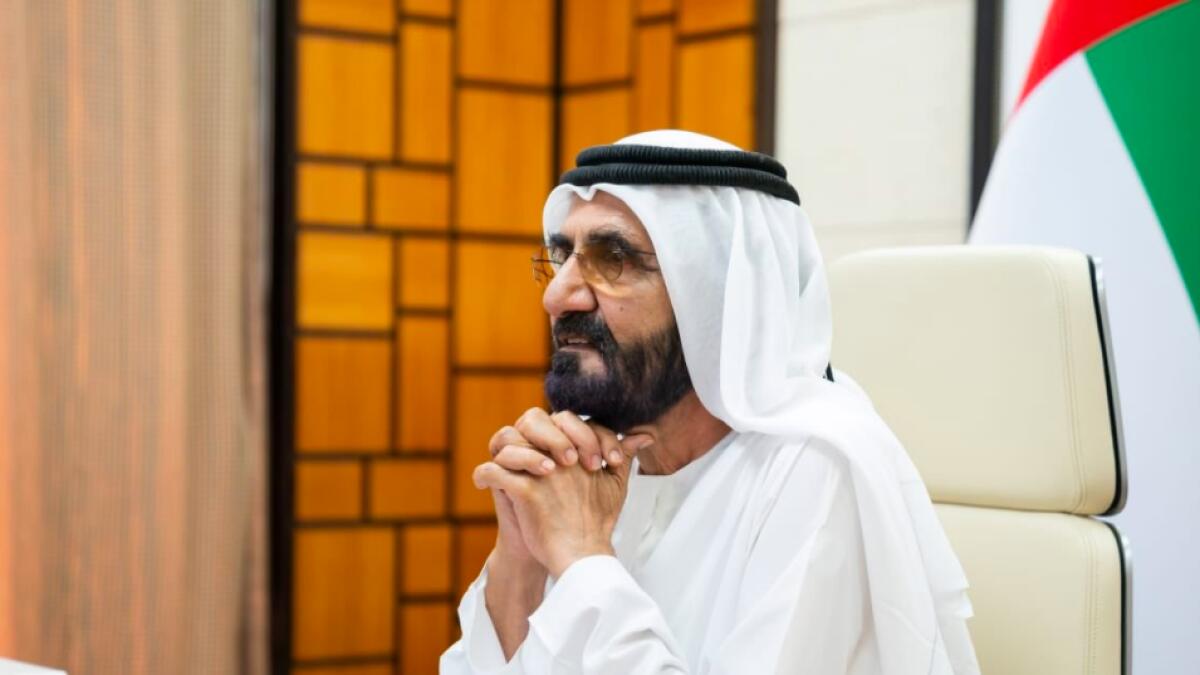 Sheikh Mohammed bin Rashid Al Maktoum, working from office, virtual cabinet meeting