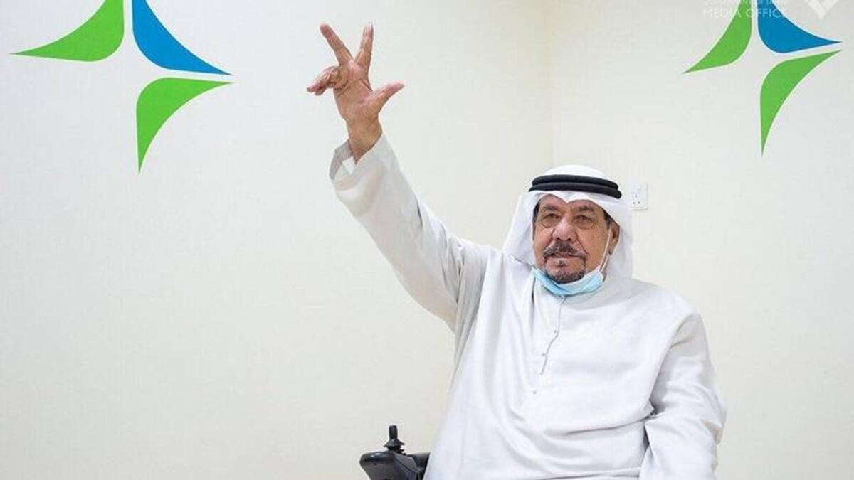 84-year-old Ali Salem Ali Al Adidi, an Emirati, was among the first to get Dubai's free Pfizer-BioNTech Covid-19 vaccine.