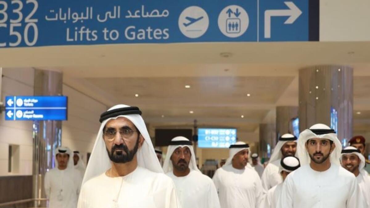 Shaikh Mohammed inspects Dubai airport facilities