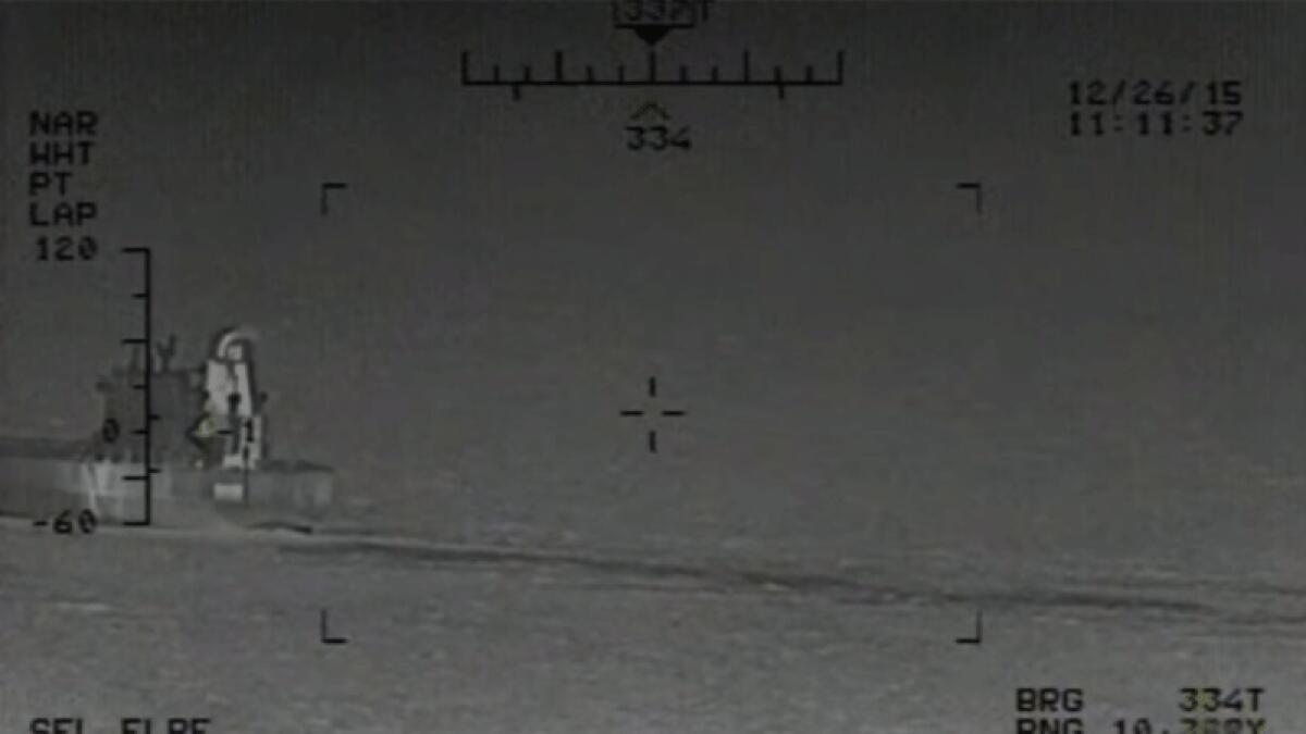US releases video of Iranian rockets near American warships
