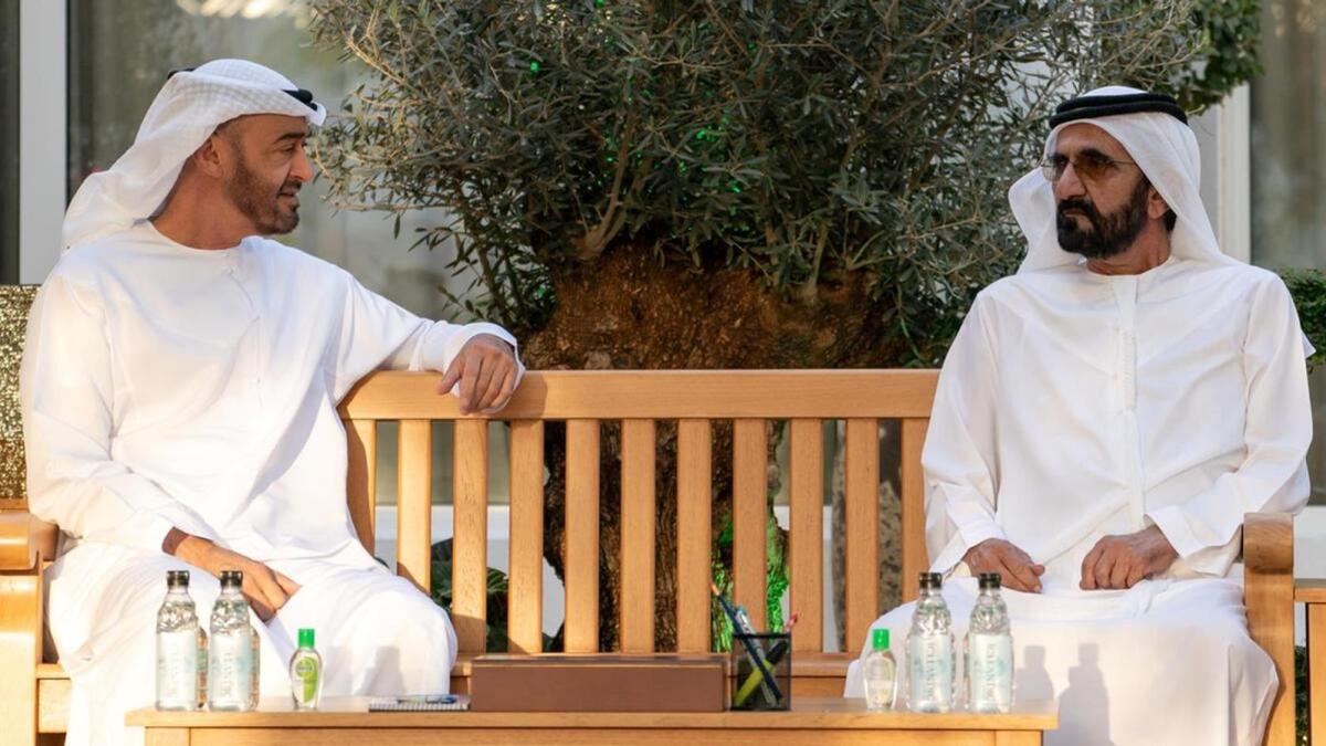 Sheikh Mohammed bin Rashid and Sheikh Mohamed bin Zayed will meet the UAE's Cabinet tomorrow. - File photo