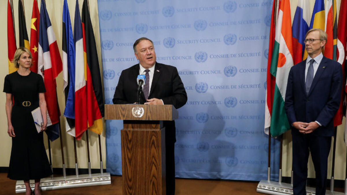 us, triggers, snapback, iran, united nations, nuclear deal, mike Pompeo, sanctions