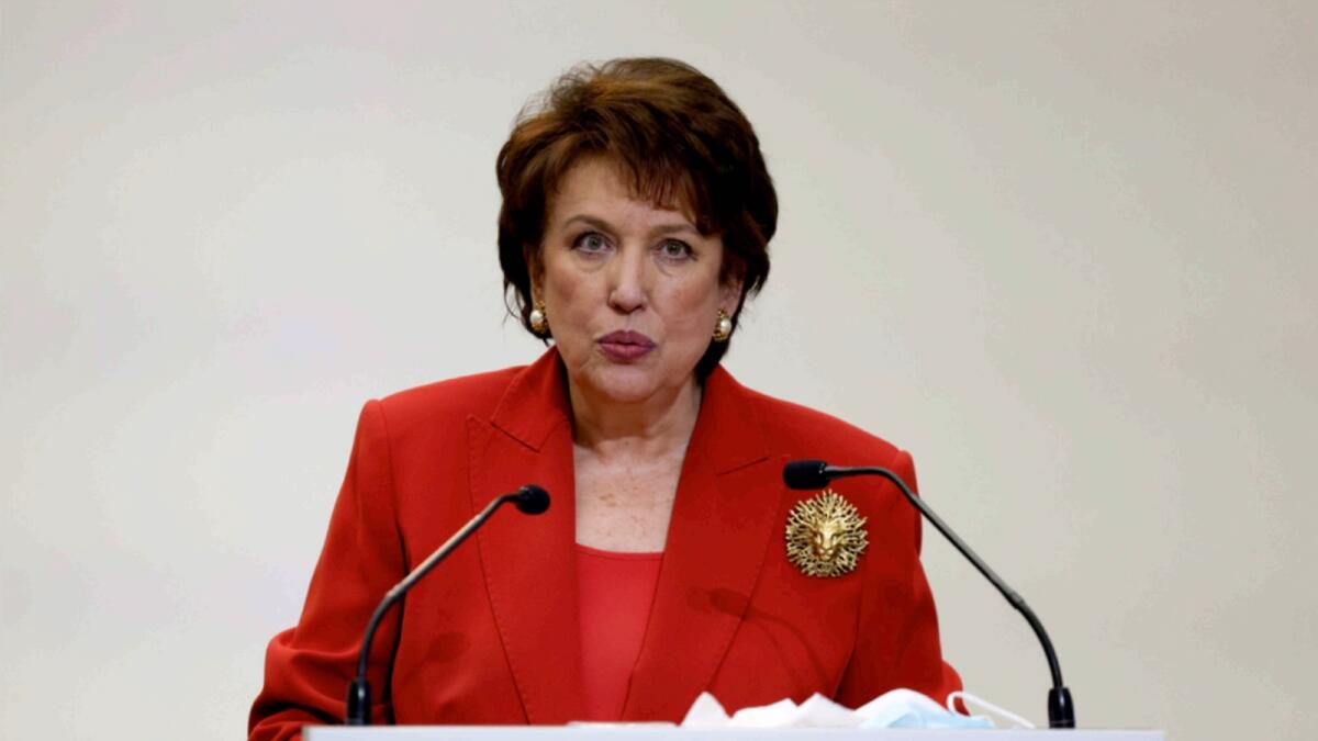 French Culture Minister Roselyne Bachelot during a press conference in January. — Reuters file