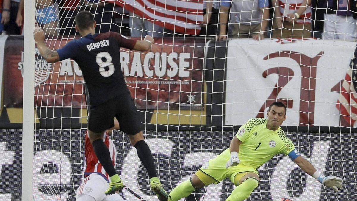 Copa America: Ten-man United States ride on Dempsey strike