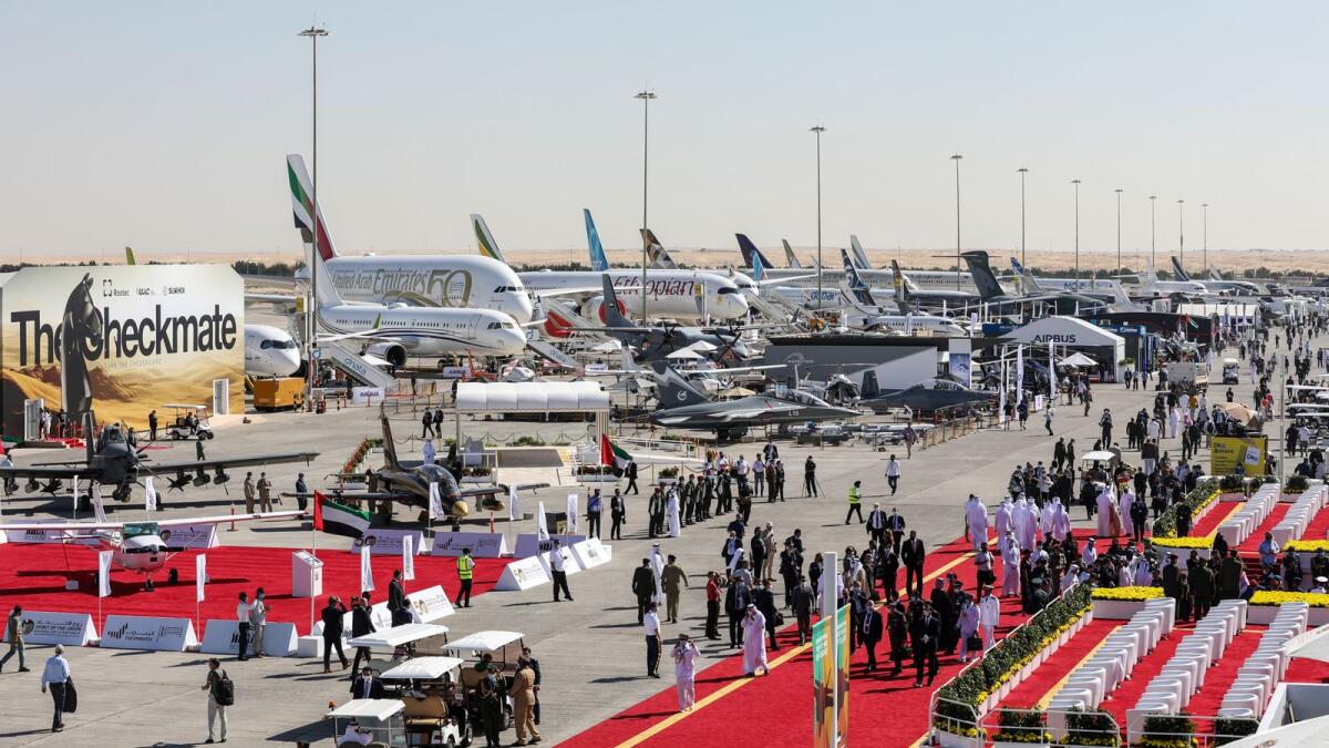 Visitors at the Dubai Airshow in 2021. — Courtesy: Dubai Airshow