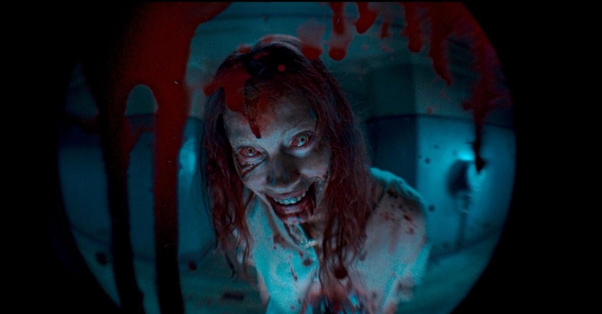 Alyssa Sutherland in a scene from 'Evil Dead Rise.'