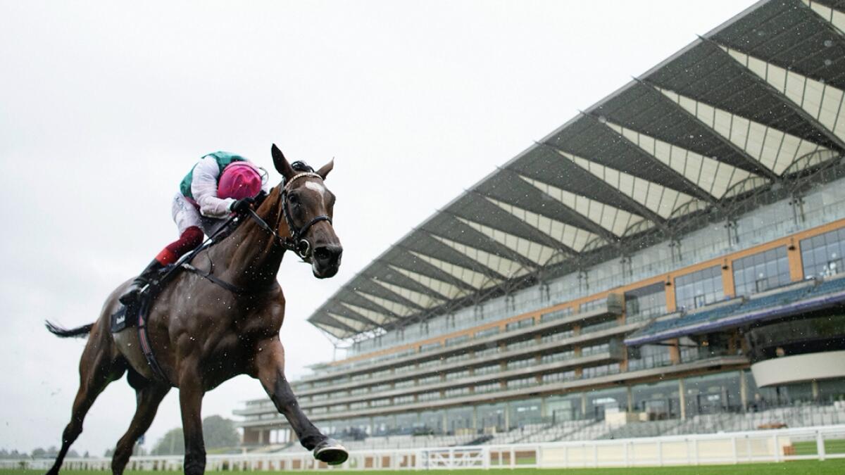 Enable ridden by jockey Frankie Dettori wins the King George VI and Queen Elizabeth QIPCO Stakes at Ascot Racecourse, England . Photo: AP
