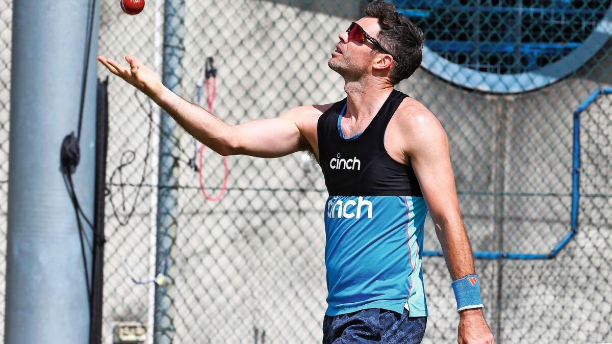 Jimmy is back: England’s star pacer James Anderson is back in the fold for the second Ashes Test in Adelaide, along with partner Stuart Broad. — AP