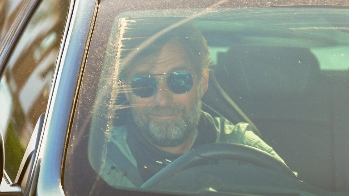 Jurgen Klopp arrives at Liverpool's training ground on Wednesday. - AFP