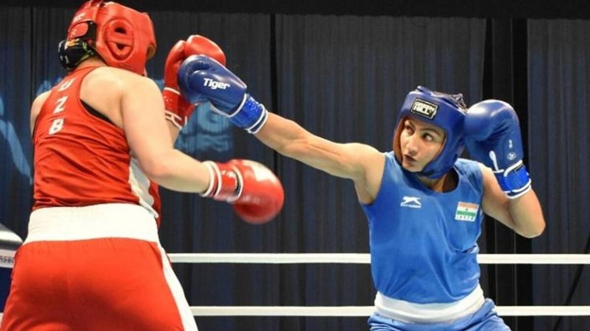 Indian boxer Pooja Rani (right) has reached the quarterfinals at the Tokyo Games. (File)