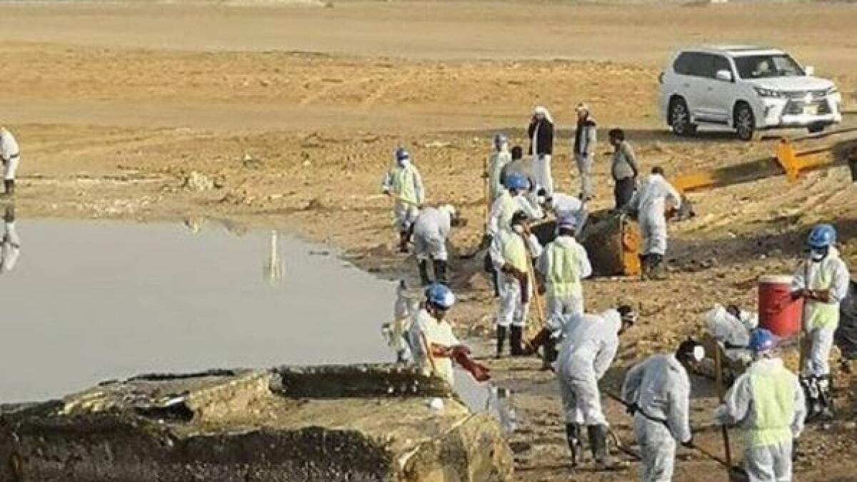 Oil spill in Abu Dhabi channel under control: Police