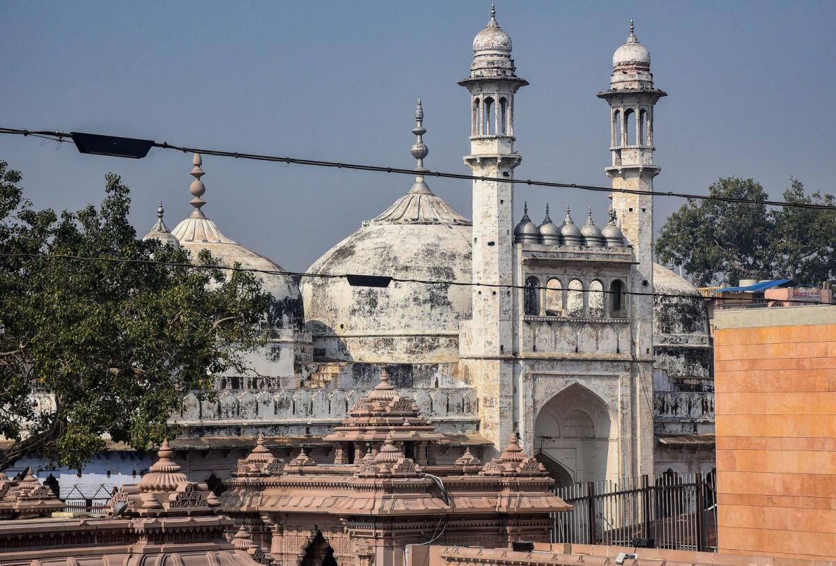 The Gyanvapi mosque in Varanasi on Monday. — PTI