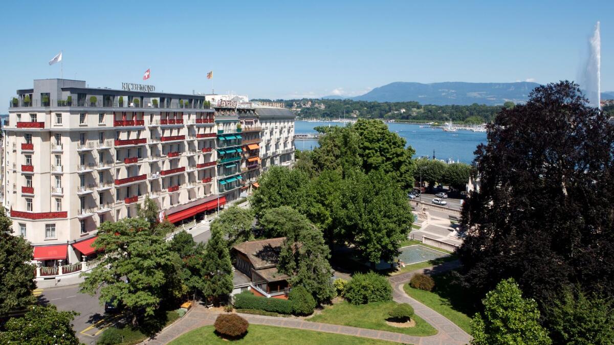 The flagship property — Le Richemond — was founded in 1875 and is located on the banks of Lake Geneva in a prime location at the heart of the city’s business district. — Supplied photo