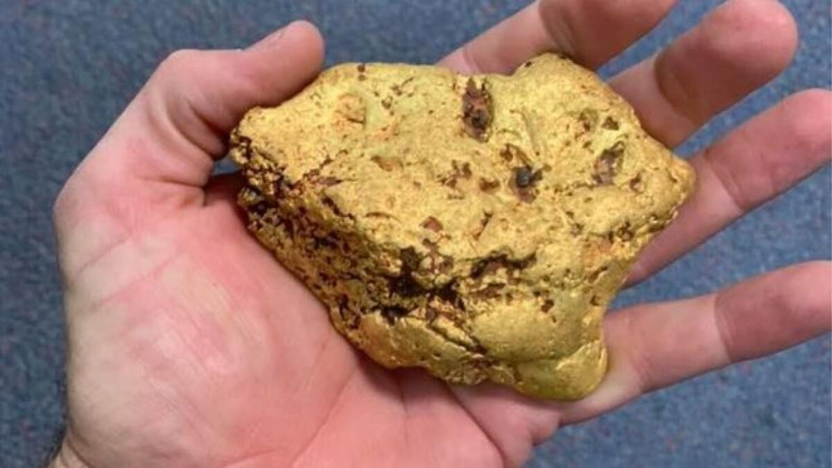 Lucky man finds Dh253,000 gold nugget using metal detector