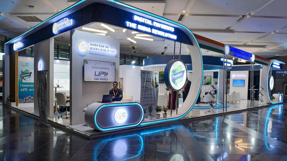 RBI Digital Innovation Pavilion during the G20 Summit at the International media Centre. — PTI