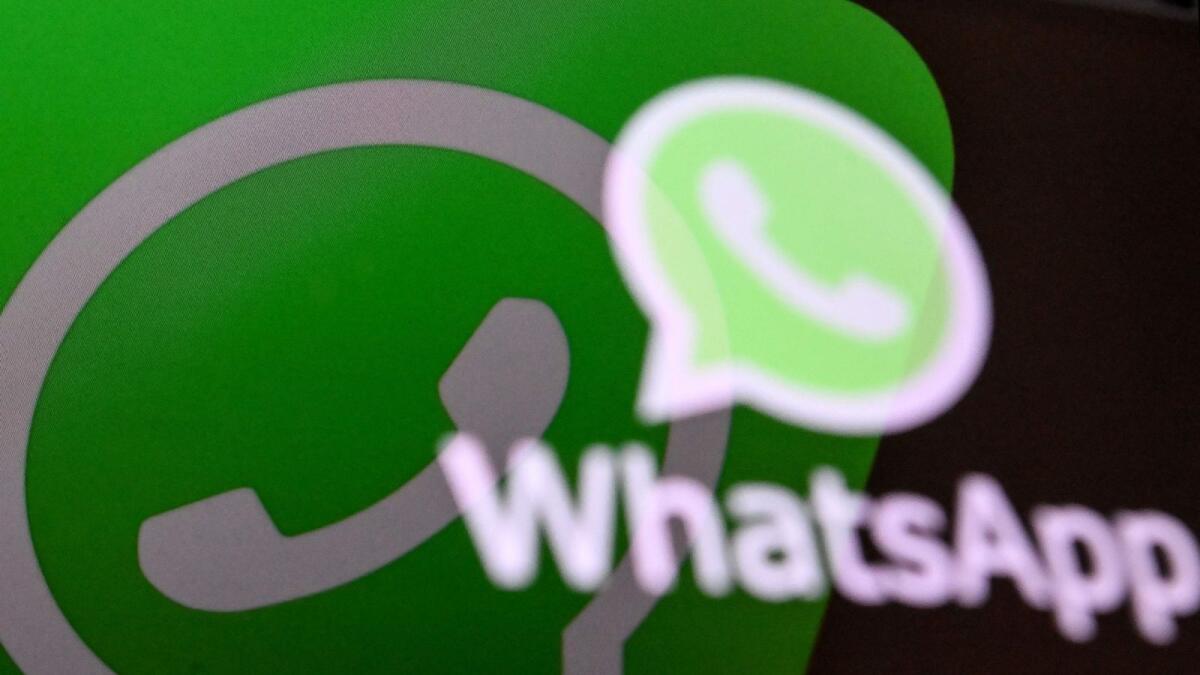 This illustration photograph taken on April 11, 2023, shows the US instant messaging software Whatsapp's logo on a smartphone screen in Moscow.  — AFP file