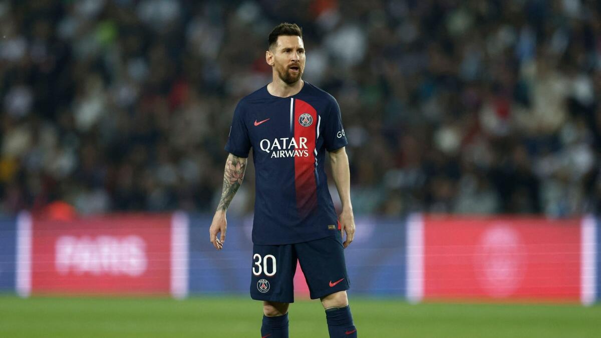 Lionel Messi during his final game for PSG against Clermont. — Reuters
