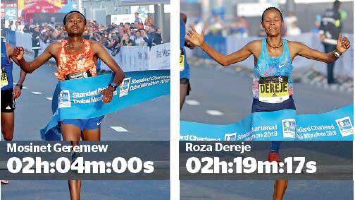 Seven records tumble at Dubai marathon
