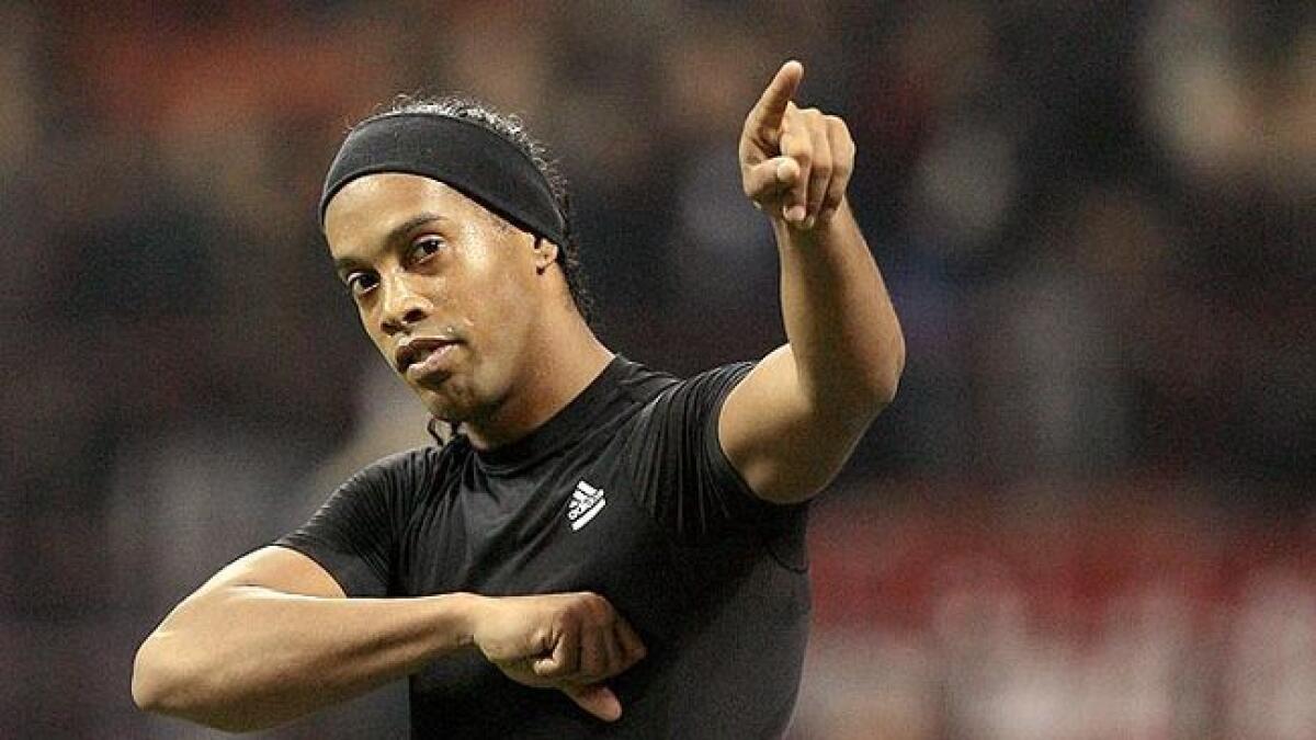 Ronaldinho escapes unhurt from car accident