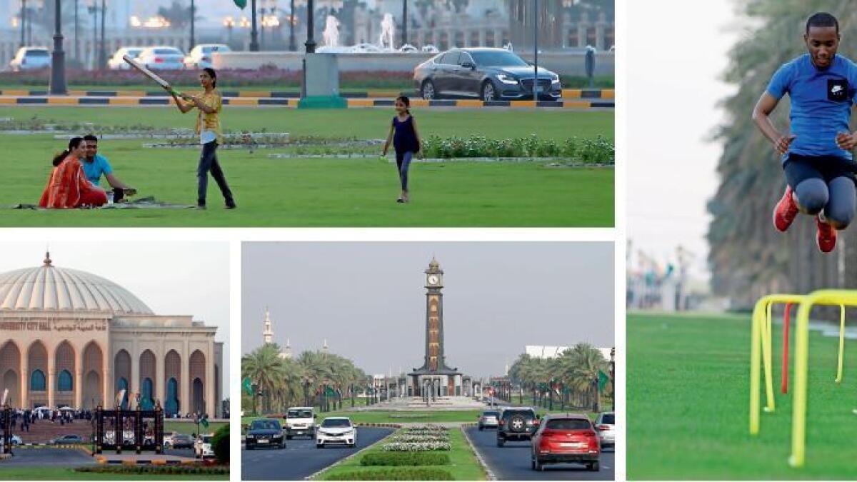 The architectural grandiose and well-landscaped greeneries make the University City a popular hangout destination among students and families in neighbouring areas. — Photos by M. Sajjad