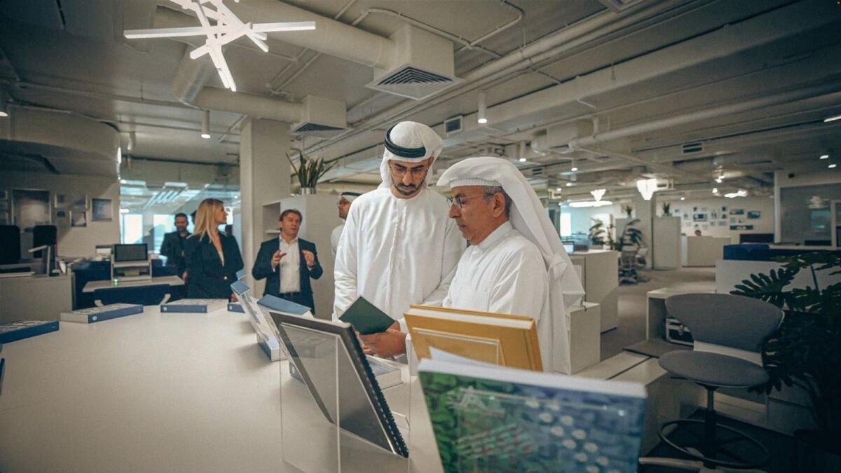 Omar Sultan Al Olama, Minister of State for Artificial Intelligence, Digital Economy and Remote Work Applications, visited the Industrial Innovation Group.  — Supplied photo
