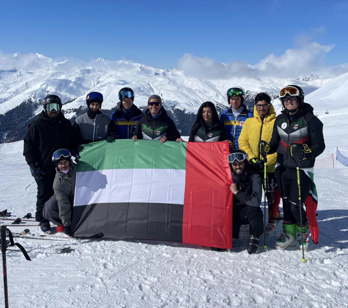 Members of the UAE team in Switzerland. — Supplied photo