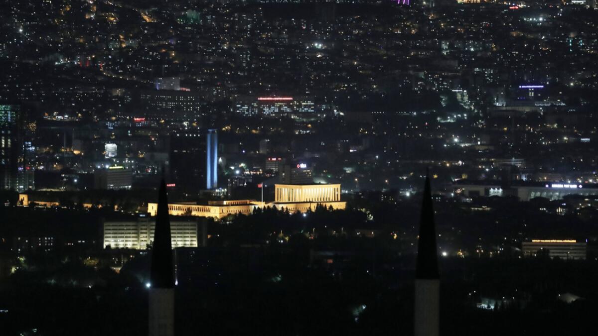 A night view of the Anitkabir, the mausoleum of Mustafa Kemal Ataturk, the founder of the Republic of Turkey, in Ankara. Photo: AFP