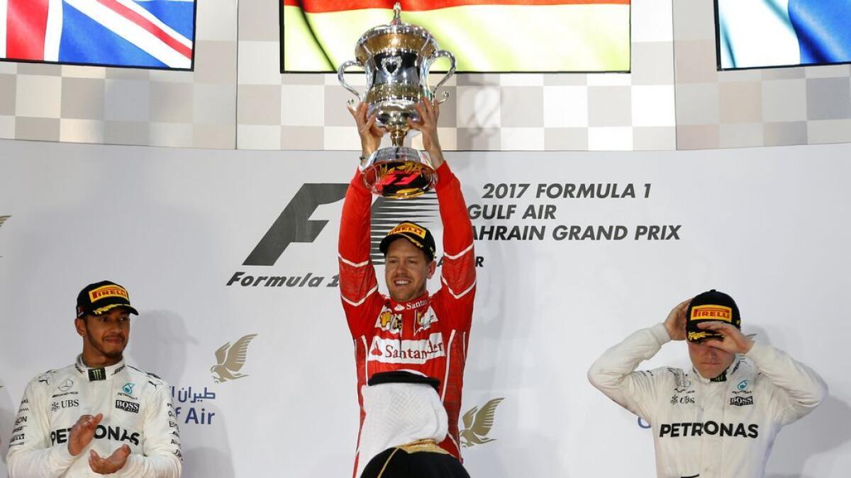 Vettel wins Bahrain Grand Prix ahead of Hamilton