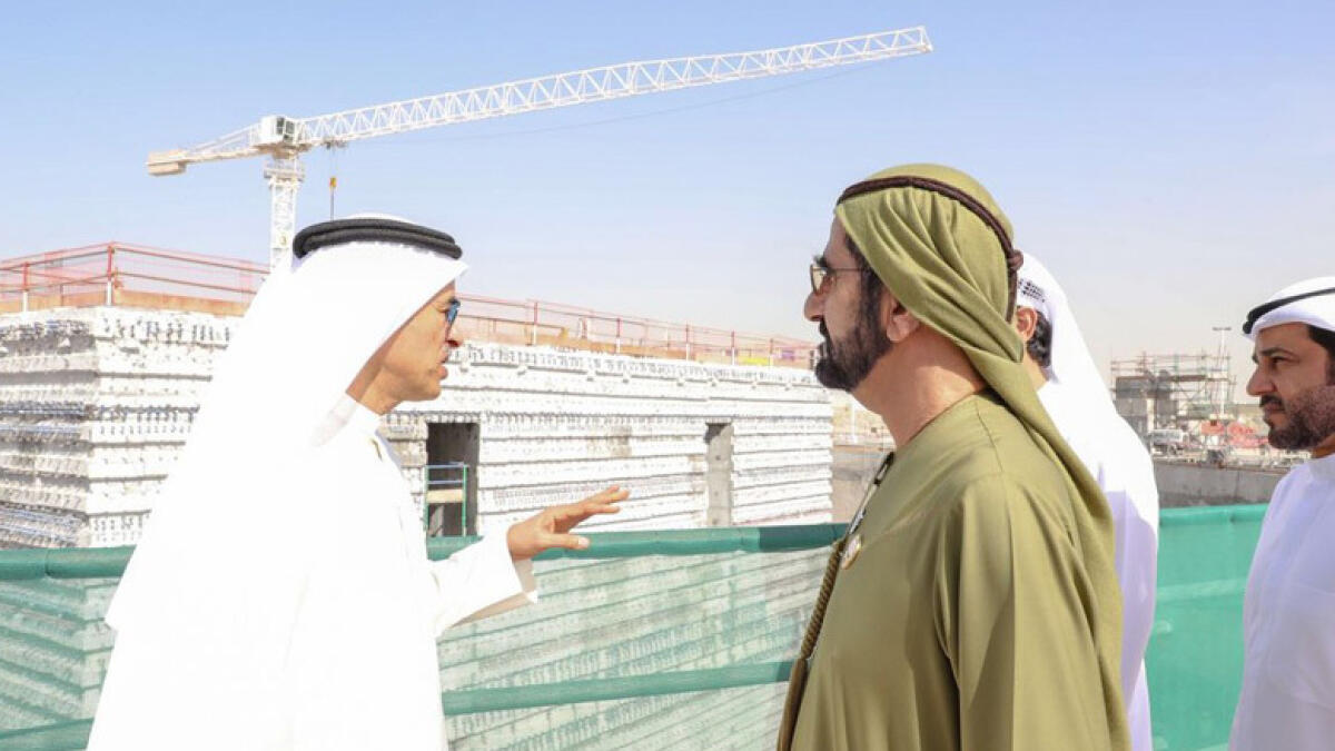 Sheikh Mohammed reviews rapid progress of Dubai Creek Tower 