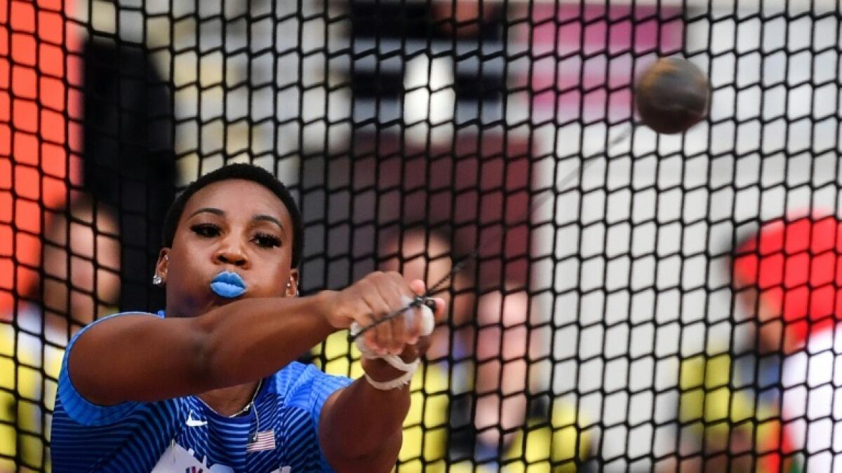 US hammer thrower Gwen Berry welcomed a statement from US Olympic chiefs backing athletes right to protest. - AFP file