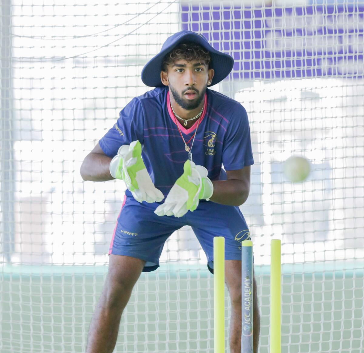 UAE's wicketkeeper-batter Vriitya Aravind. — Supplied photo