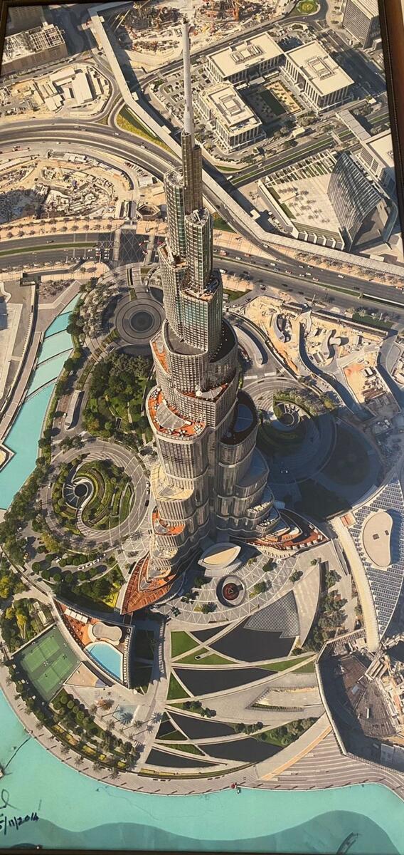 One of the first aerial photos of Burj Khalifa taken by veteran photographer Mushtaq Ahmed