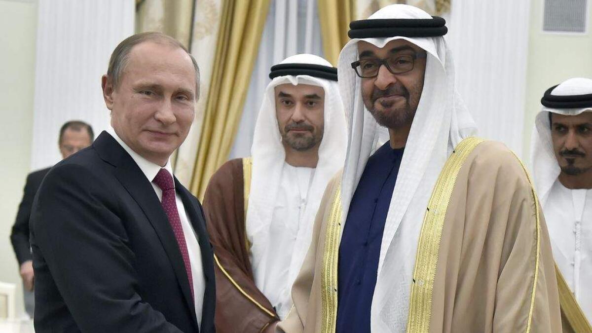 PHOTOS: Shaikh Mohammed bin Zayed arrives in Russia