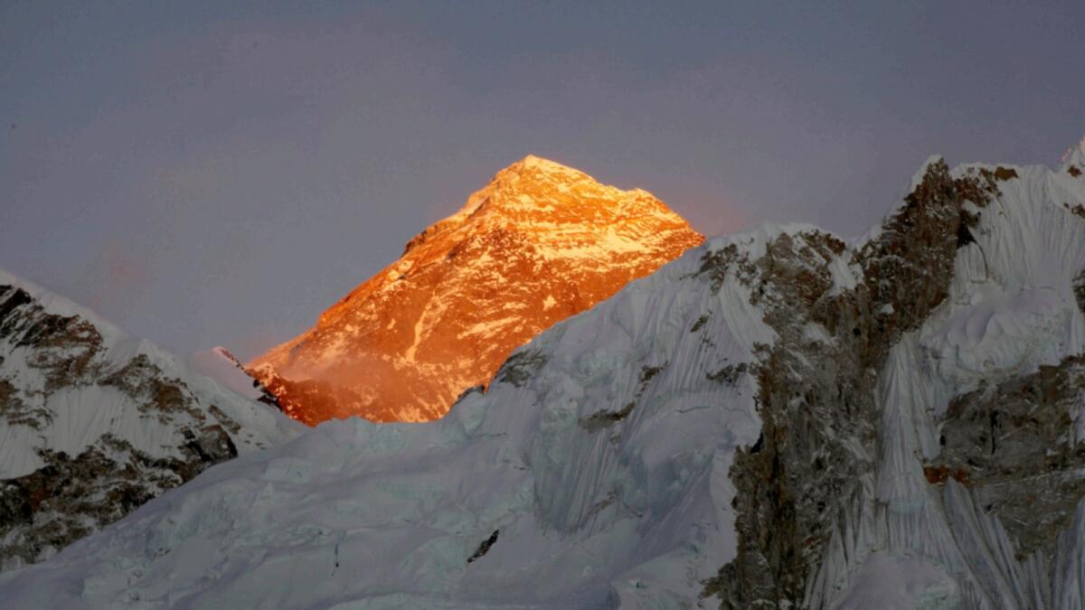 Mt. Everest is seen from the way to Kalapatthar in Nepal. — AP file